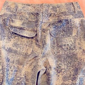 Sz 4/6 straight bootcut dressy pant cargo snake print like Zara Anthropologie